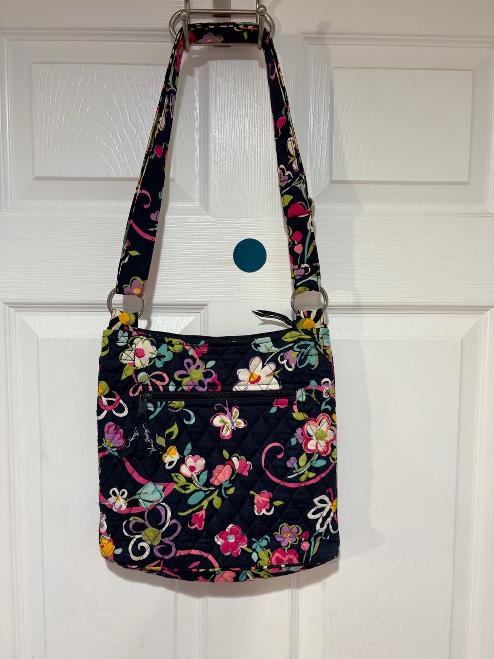 VERA BRADLEY Quilted Hipster Crossbody Bag in Retired Ribbons Pattern
